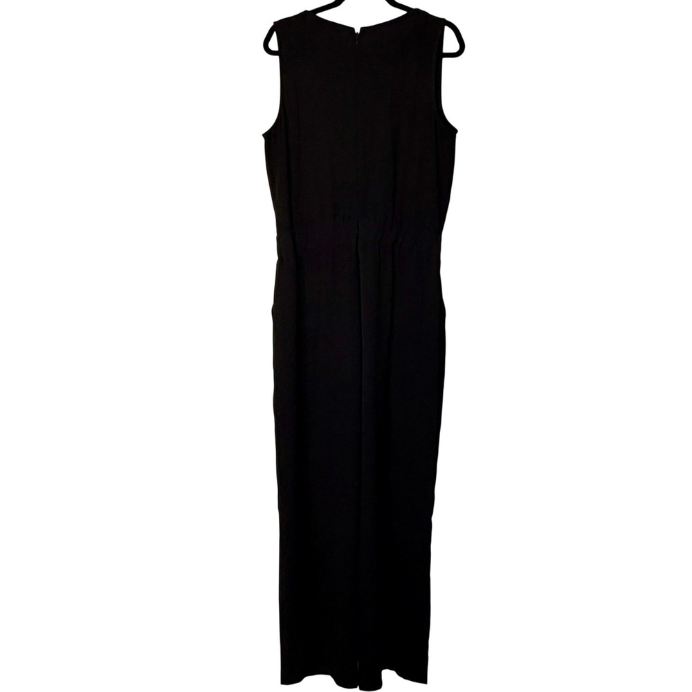 Cabi Grace Jumpsuit Size 12 Black Zip Front Sleeveless Wide Leg Style 3340 - Picture 10 of 10